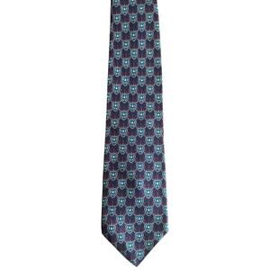 Vintage Bert Pulitzer Silk Tie Equestrian Crest Rope Braid USA Preppy Academia